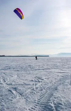 Winter kite Stock Photos