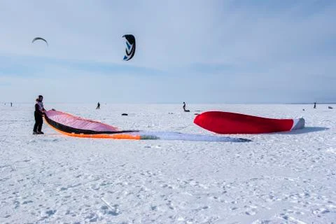 Winter kite Stock Photos