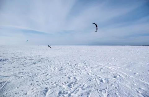 Winter kite Stock Photos