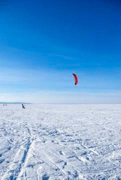 Winter kite Stock Photos