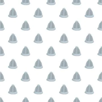 Winter knit hat seamless pattern promoting warmth イラスト素材