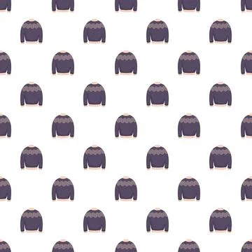 Winter knit sweater seamless pattern design background Stock Illustration