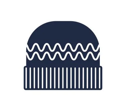 Winter knitted hat isolated vector icon Stock Illustration