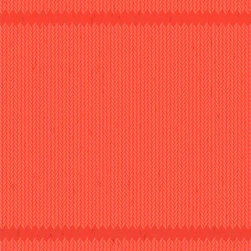 Winter Knitted Red Pattern. Textile Background 库存插图