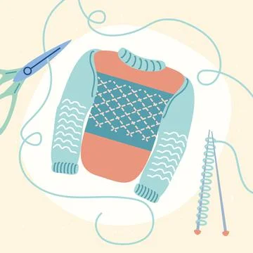 Winter knitted sweater Stock-Illustration