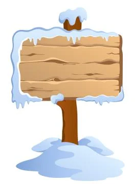 Winter labels theme image - illustration. Stock Illustration