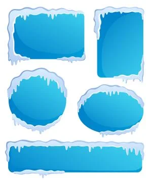 Winter labels theme image - illustration. Stock Illustration