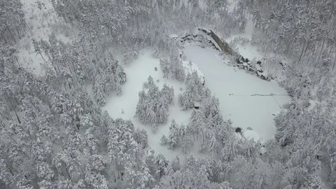 Winter lake 07 Video stock 127576811