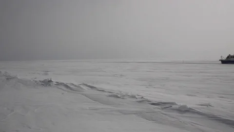 Winter on lake Baikal Stock Footage 100323230