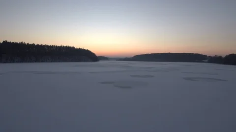 Winter at the lake. Stock Footage 86300286