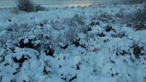 Winter lake in highland Stock Footage 102212329