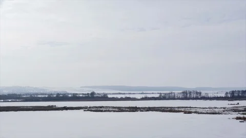 Winter lake landscape Video stock 85882014