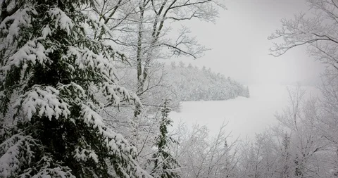 Winter Lake Pan Right Stock Footage 123679145