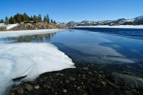 Winter lake Stock Photos