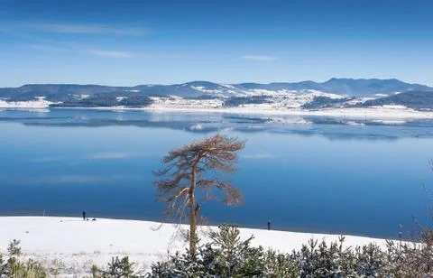 Winter lake Stock Photos