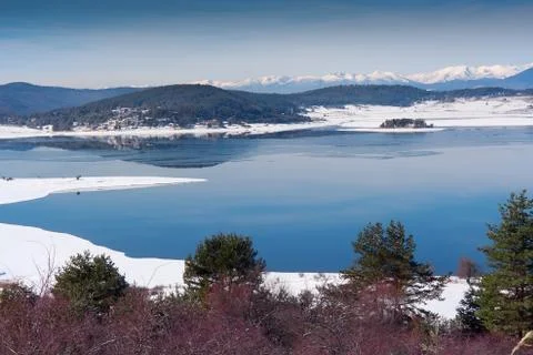 Winter lake Stock Photos