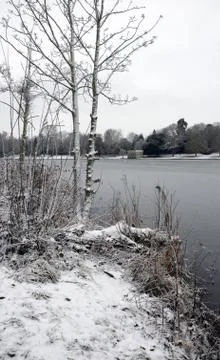 Winter lake Stock Photos