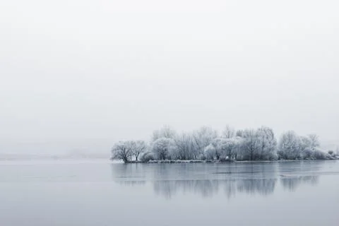 Winter lake Stock Photos