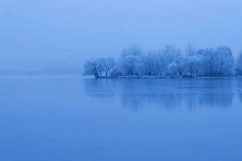 Winter lake Stock Photos