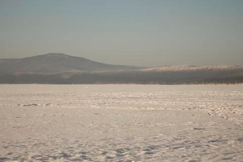 Winter lake Stock Photos