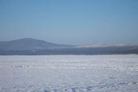 Winter lake Foto stock