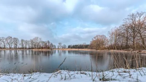Winter at the lake Stock Photos