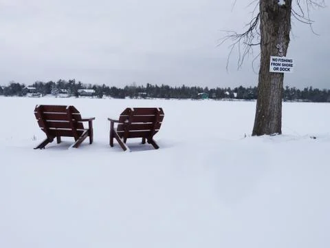 Winter at the lake Foto stock