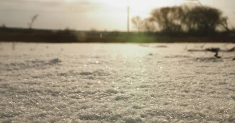Winter Lake - Snowing 33 Stock Footage 100438268