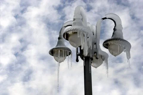 Winter Lamp Stock Photos