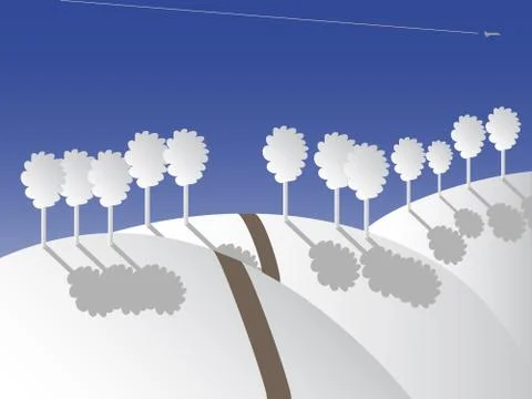 Winter land Stock Illustration