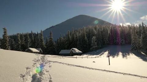 Winter landscape after the storm Stock Footage 170789239