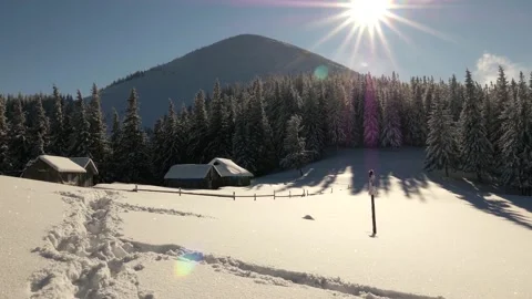 Winter landscape after the storm Stock Footage 170790401
