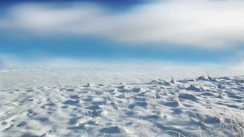 Winter Landscape And Clouds Time Lapse Video stock 102959964