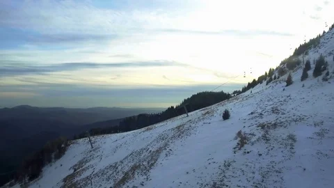 Winter landscape and ski resort Stock Footage 84775596