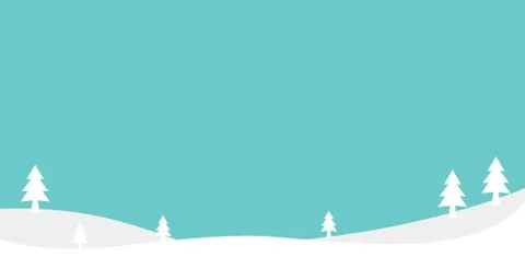 Winter Landscape Background. Flat Vector Illustration . simple background sty Stock Illustration