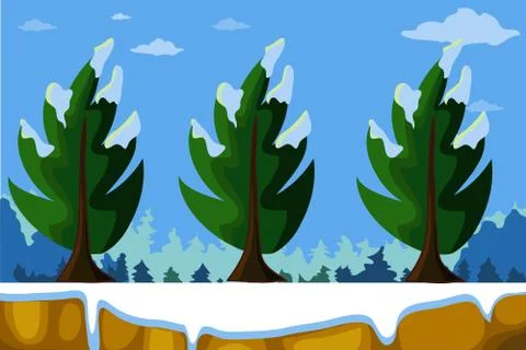 Winter landscape background Stock Illustration