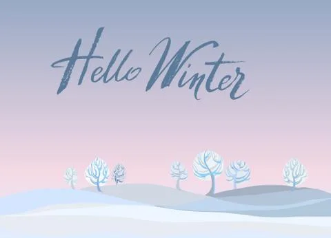 Winter landscape background. Ilustración de archivo