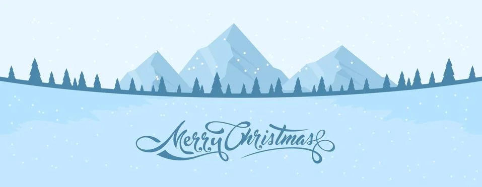 Winter Landscape Background Stock Illustration