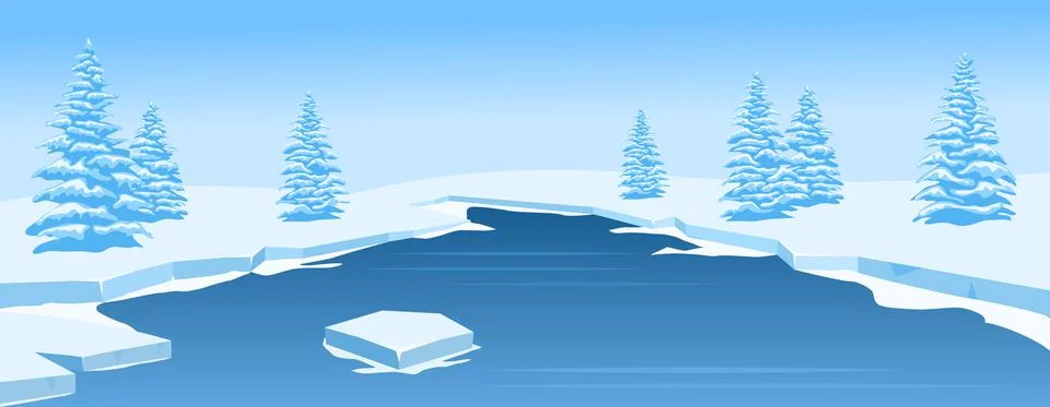 Winter landscape background Stock Illustration
