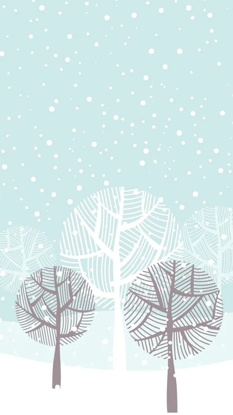 Winter landscape background, mountains with round trees under snowfall. Video stock 286823836