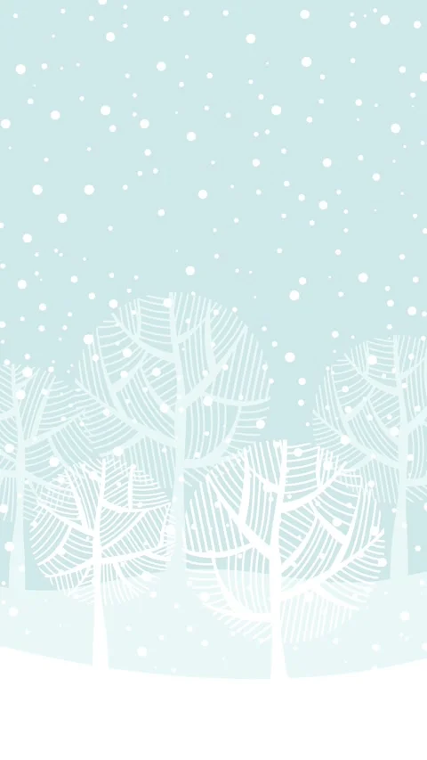 Winter landscape background, mountains with round trees under snowfall. Stock Footage 286825186