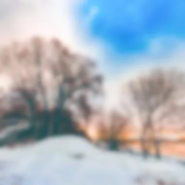 Winter landscape - blurred image 写真素材