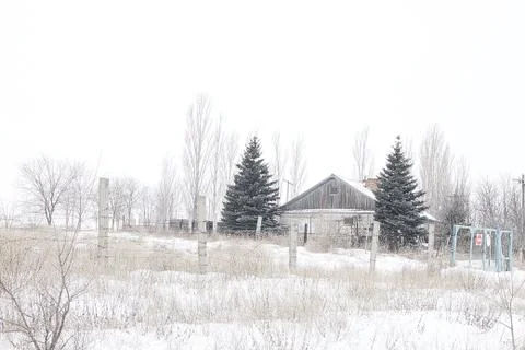 Winter landscape in bright light Foto stock