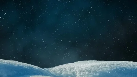 Winter landscape - christmas background with falling snow. Stock Footage 254675200