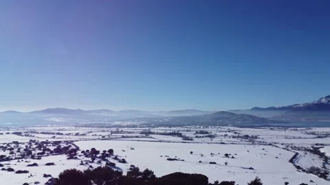 Winter landscape covered in snow Stock Footage 158547840