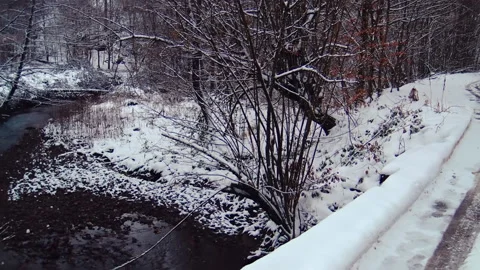 Winter landscape covered with snow. Stock Footage 238032326