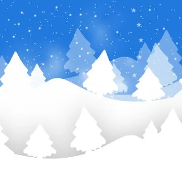 Winter landscape creative snow design graphic Stock Illustration