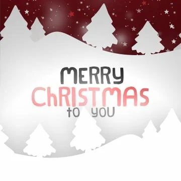 Winter landscape creative snow design graphic Stock Illustration
