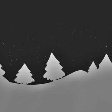 Winter landscape creative snow design graphic Stock Illustration