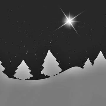 Winter landscape creative snow design graphic Stock Illustration